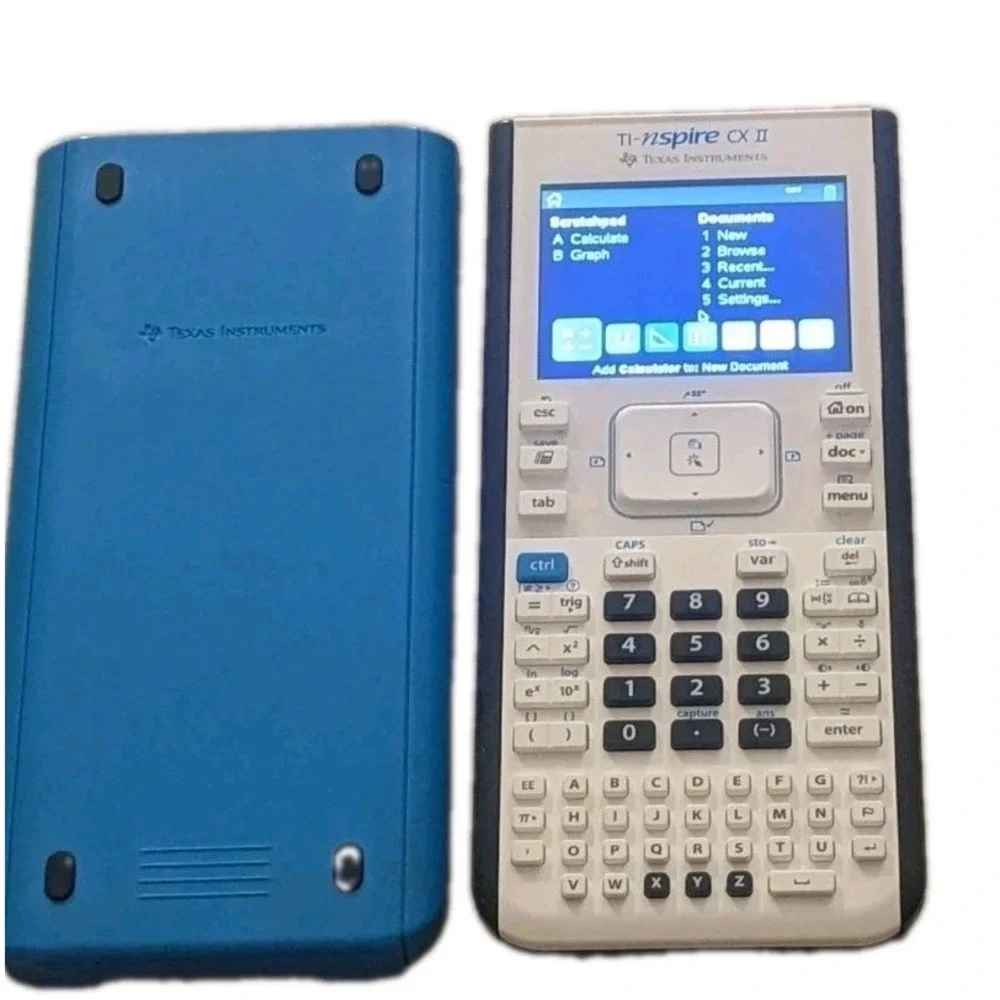 Texas Instruments TI-Nspire CX II Graphing Calculator White/Blue Free Shipping!